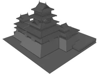 Japan Castle 3D Model preview
