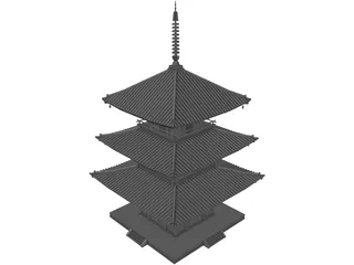 Japanese Tower 3D Model preview
