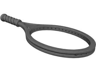 Tennis Racquet 3D Model preview