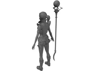 Elf Witch 3D Model preview