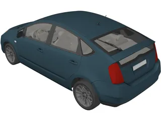 Toyota Prius 3D Model preview