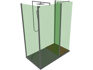 Shower Enclosure 3D Model preview