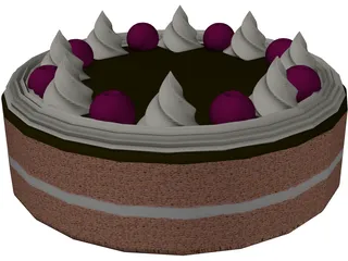 Cake Round 3D Model preview