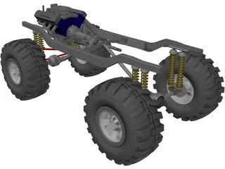 Chassis 4x4 3D Model preview