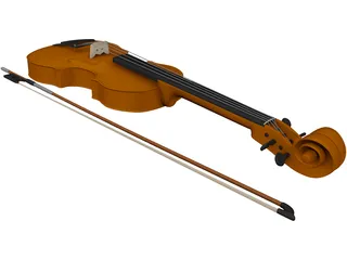 Violin 3D Model preview