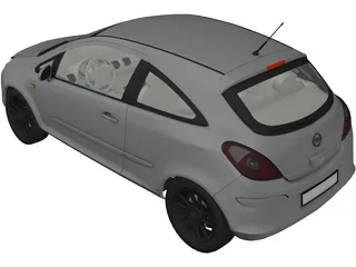 Opel Corsa (2007) 3D Model preview