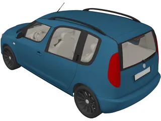 Skoda Roomster 3D Model preview