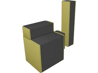 Speakers 3D Model preview