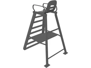 Tennis Chair 3D Model preview