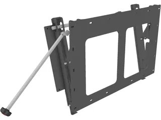 LCD TV Wall Stand 3D Model preview
