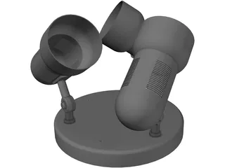 Triple Lamp Fixture 3D Model preview