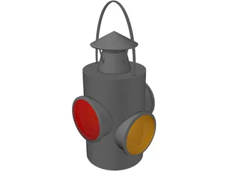 Railroad Lantern 3D Model preview