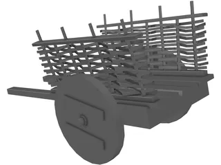 Medieval Cart 3D Model preview