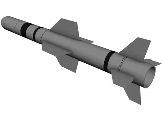 AGM-84A Harpoon 3D Model preview