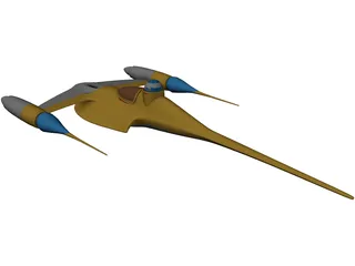 Star Wars Naboo N1 Starfighter 3D Model preview