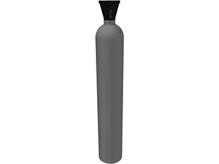 Gas Cylinder 3D Model preview