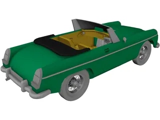 MGB Sports Car 3D Model preview