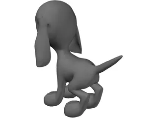 Cartoon Puppy 3D Model preview