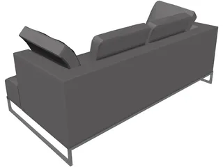 B&B Couch 3D Model preview