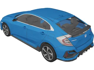 Honda Civic RS Hatchback (2020) 3D Model preview