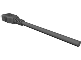 Micro-USB Plug 3D Model preview