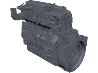 Cummins QSB 6.7 Engine 3D Model preview