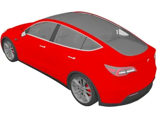 Tesla Model Y (2021) 3D Model preview