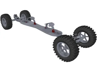 Mountainboard 3D Model preview