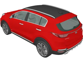 Kia Sportage GT-Line (2018) 3D Model preview
