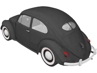 Volkswagen Beetle (1948) 3D Model preview