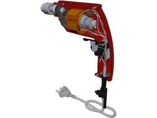 Hand Drill 3D Model preview