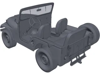 Jeep Willys CJ5 (1954) 3D Model preview