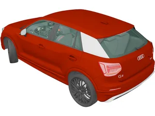 Audi Q2 S-Line (2017) 3D Model preview