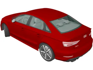 Audi RS3 Sedan (2017) 3D Model preview