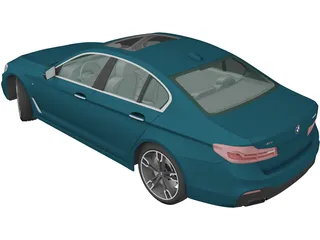 BMW M5 Sedan Performance (2017) 3D Model preview