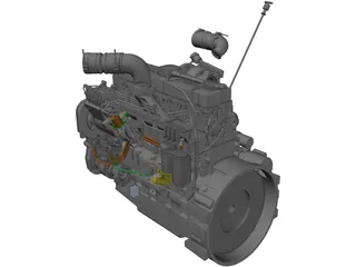 Cummins ISL Engine 3D Model preview