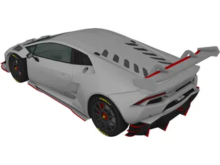 Lamborghini Huracan LP620-2 Super Trofeo (2014) 3D Model preview