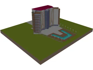 Luxury Building 3D Model preview