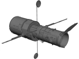 Hubble Space Telescope 3D Model preview