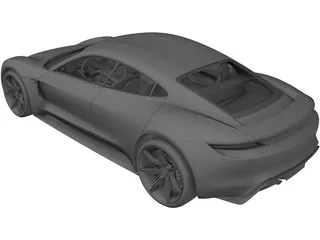 Porsche Mission E (2015) 3D Model preview