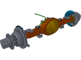 Ford F-450 Rear Axle 3D Model preview