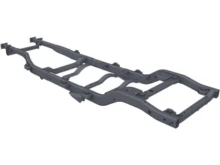 Jeep JK Frame 3D Model preview