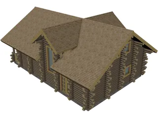 Log House 3D Model preview