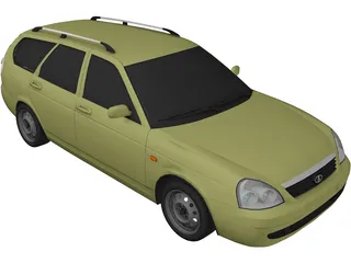 Lada Priora 2172 (2009) 3D Model preview