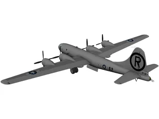 Boeing B-29 Superfortress 3D Model preview