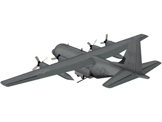 Lockheed AC-130 3D Model preview