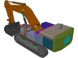 Caterpillar 390F 3D Model preview