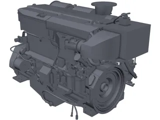 Volvo D16MH Engine 3D Model preview