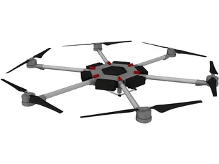 DJI Matrice 600 Hexacopter 3D Model preview