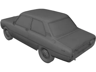 Mazda 1000 2-Door Sedan (1973) 3D Model preview